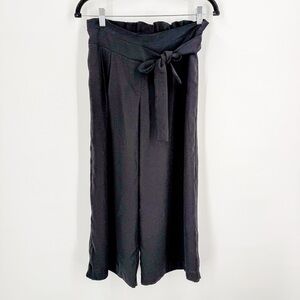 Carolina Belle Black Wide Leg Jumpsuit with Elegant Tie Waist